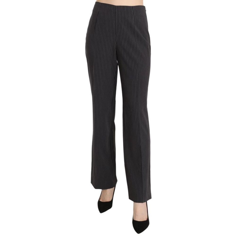 BENCIVENGA Black Striped Cotton Sretch Dress Trousers Women's Pants